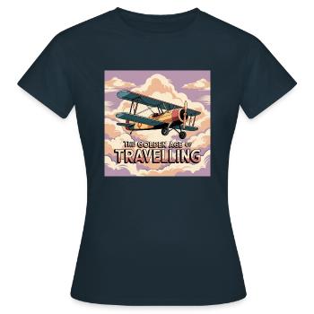 une affiche de voyage de style vintage illustrati T25n - T-shirt Femme - marine - Devant - AI Model Female 172 dark (172cm)