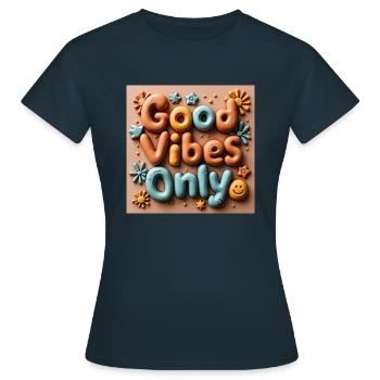 Des ondes positives Un quotidien rayonnant - T-shirt Femme - marine - Devant - AI Model Female 172 dark (172cm)