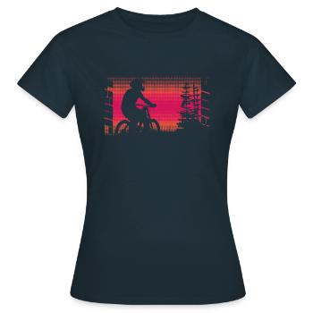 Just Ride - Frauen T-Shirt - Navy - Vorne - AI Model Female 172 dark (172cm)