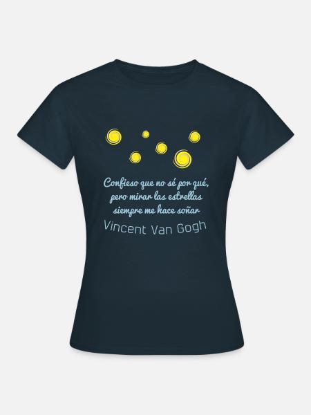 Van-Gogh-Sterne - Frauen T-Shirt - Navy
