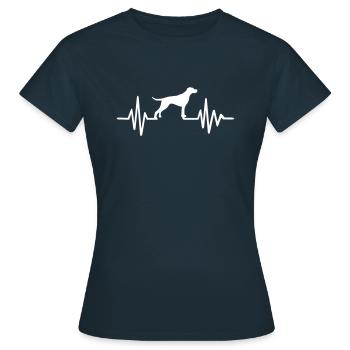 English Pointer - Women's T-Shirt - navy - Front - AI Model Female 172 dark (172cm)
