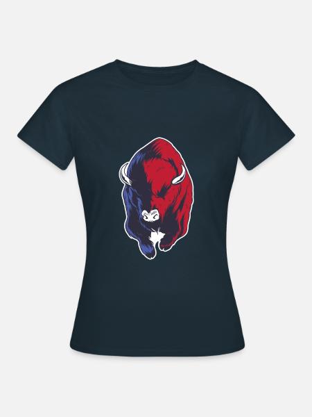 Bison Buffalo - Frauen T-Shirt - Navy