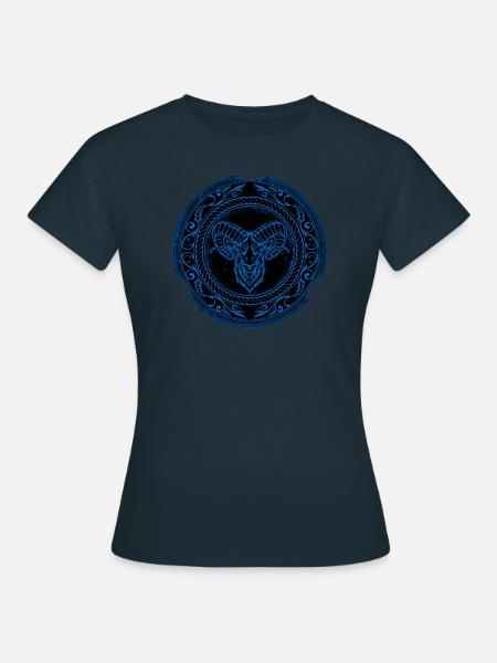 Wikinger Widder Aries - Frauen T-Shirt - Navy