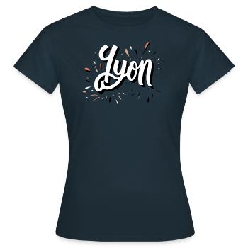 Lyon - T-shirt Femme - marine - Devant - AI Model Female 172 dark (172cm)