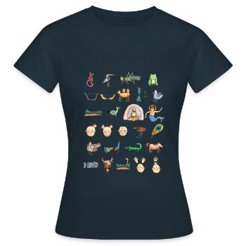 Ashtanga Yoga Second Series - Frauen T-Shirt - Navy - Vorne - AI Model Female 172 dark (172cm)