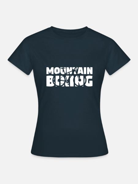 Mountain biking - Frauen T-Shirt - Navy