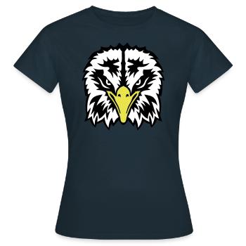 eagle head eyes feroce 102 - Women's T-Shirt - navy - Front - AI Model Female 172 dark (172cm)