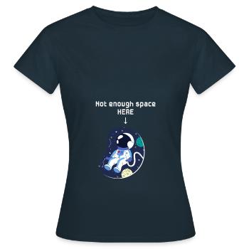 Cadeau de bébé enceinte de l'astronaute - T-shirt Femme - marine - Devant - AI Model Female 172 dark (172cm)