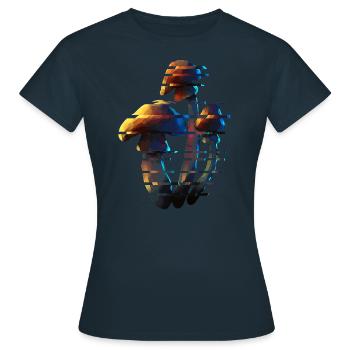 Pilze - Frauen T-Shirt - Navy - Vorne - AI Model Female 172 dark (172cm)