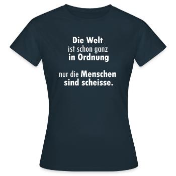 People are shit - Women's T-Shirt - navy - Front - AI Model Female 172 dark (172cm)