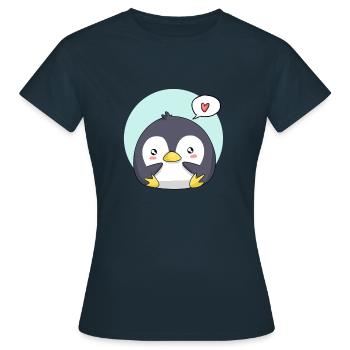 manchot - T-shirt Femme - marine - Devant - AI Model Female 172 dark (172cm)