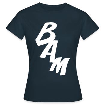 BAM - Cartoon-style - T-shirt Femme - marine - Devant - AI Model Female 172 dark (172cm)