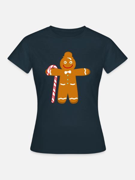 Lebkuchenmann geht wandern - Frauen T-Shirt - Navy