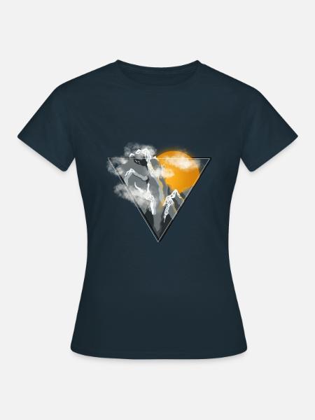 Cliff sunrise - Frauen T-Shirt - Navy
