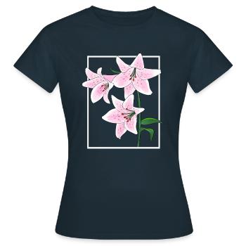 Fleur de lys - T-shirt Femme - marine - Devant - AI Model Female 172 dark (172cm)