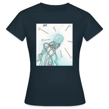Confusion 10 - T-shirt Femme - marine - Devant - AI Model Female 172 dark (172cm)