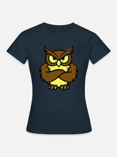 eule comic tier - Frauen T-Shirt - Navy
