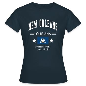 New Orleans - Women's T-Shirt - navy - Front - AI Model Female 172 dark (172cm)