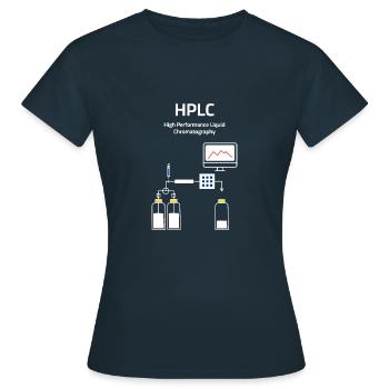 HPLC High Performance Liquid Chromatography - Women's T-Shirt - navy - Front - AI Model Female 172 dark (172cm)