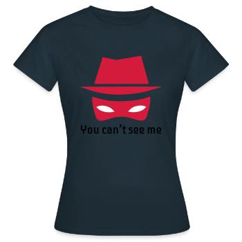 L'espion invisible - T-shirt Femme - marine - Devant - AI Model Female 172 dark (172cm)