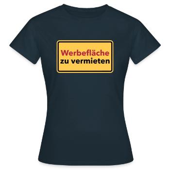 Werbung - Frauen T-Shirt - Navy - Vorne - AI Model Female 172 dark (172cm)