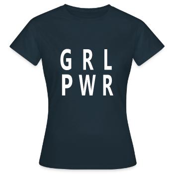 Girls Power Girl Power - Women's T-Shirt - navy - Front - AI Model Female 172 dark (172cm)