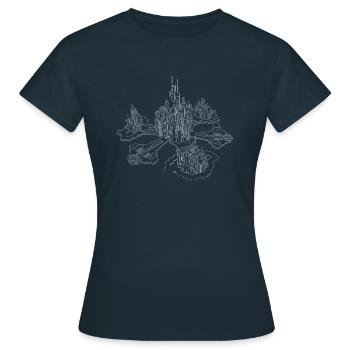 Stadt der Atlanits - Frauen T-Shirt - Navy - Vorne - AI Model Female 172 dark (172cm)