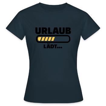 Urlaub - Frauen T-Shirt - Navy - Vorne - AI Model Female 172 dark (172cm)