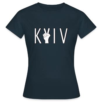 KYIV Victory - Stop War - T-Shirt - Women's T-Shirt - navy - Front - AI Model Female 172 dark (172cm)