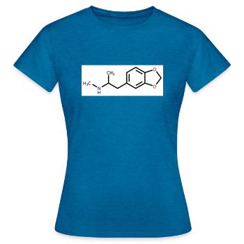 mdma ecstasy structural formula - Women's T-Shirt - antique blue sapphire heather - Front - AI Model Female 172 dark (172cm)