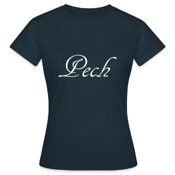 Pech & Schwefel Partnerlook - Frauen T-Shirt - Navy - Vorne - AI Model Female 172 dark (172cm)