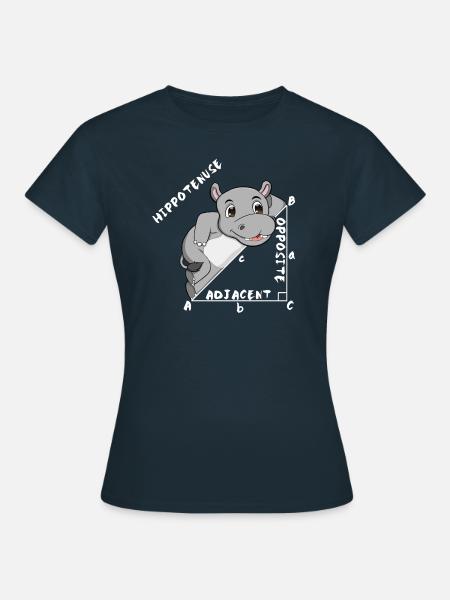 Hippotenuse Cool Fun Shirt Pythagore Math Lovers - T-shirt Femme - marine