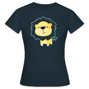 Lion Yellow - Women's T-Shirt - navy - Front - AI Model Female 172 dark (172cm)