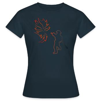 Utilisation du service d'incendie - T-shirt Femme - marine - Devant - AI Model Female 172 dark (172cm)