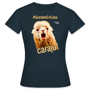 Quedate En Casa Caraju - T-shirt Femme - marine - Devant - AI Model Female 172 dark (172cm)