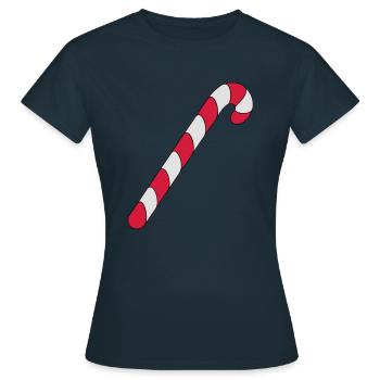 Zuckerstange - Frauen T-Shirt - Navy - Vorne - AI Model Female 172 dark (172cm)