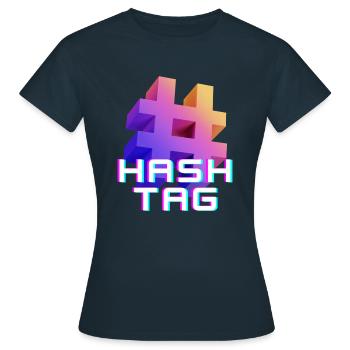 Hashtag - Frauen T-Shirt - Navy - Vorne - AI Model Female 172 dark (172cm)