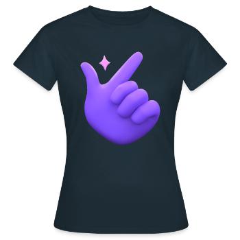 3D main claquement de doigts - T-shirt Femme - marine - Devant - AI Model Female 172 dark (172cm)