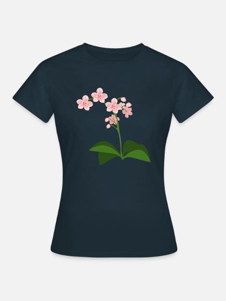Orchidee - Frauen T-Shirt - Navy