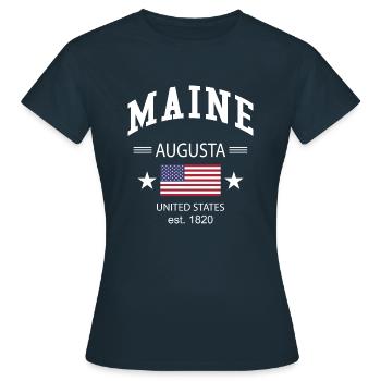 Maine - T-shirt Femme - marine - Devant - AI Model Female 172 dark (172cm)