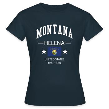 Montana - Frauen T-Shirt - Navy - Vorne - AI Model Female 172 dark (172cm)
