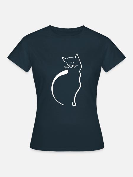 Katzen Design - Frauen T-Shirt - Navy