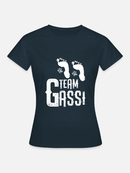 Hund - Mensch Team Geschenk - Frauen T-Shirt - Navy