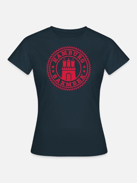 Hamburg Stadtteil Barmbek B - Frauen T-Shirt - Navy
