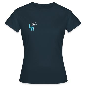 Los Angeles - Frauen T-Shirt - Navy - Vorne - AI Model Female 172 dark (172cm)