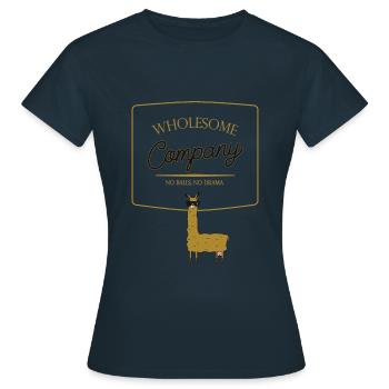 Lama d’entreprise sain, léger - T-shirt Femme - marine - Devant - AI Model Female 172 dark (172cm)