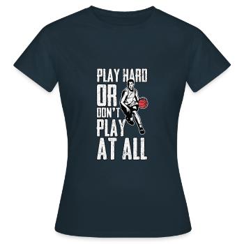 Basketball Streetball Dunking Coach Basket - Women's T-Shirt - navy - Front - AI Model Female 172 dark (172cm)