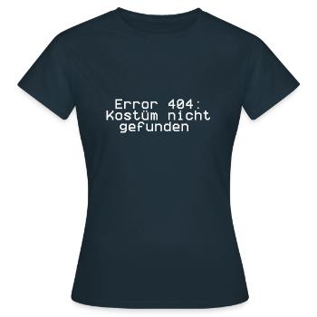 Erreur 404, costume introuvable, carnaval, costume - T-shirt Femme - marine - Devant - AI Model Female 172 dark (172cm)