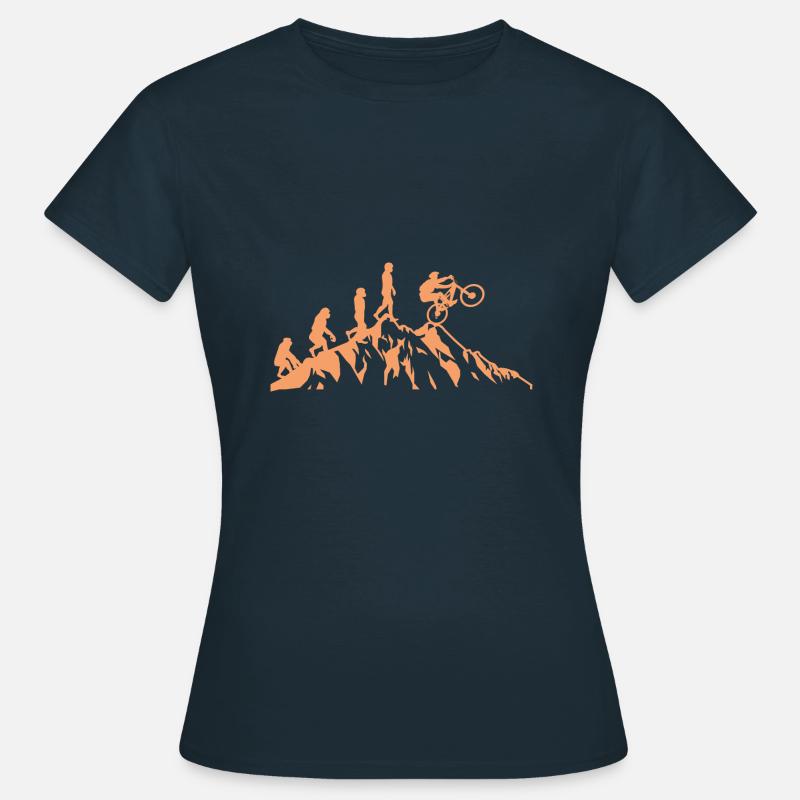 Evolution du vélo VTT - T-shirt Femme - marine