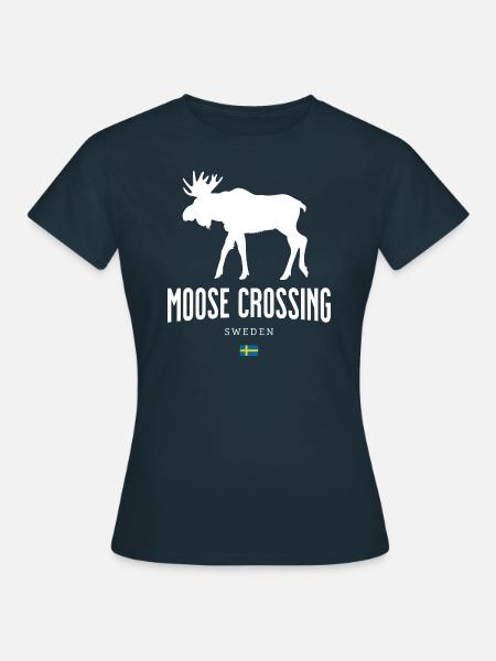 Elch Schweden - Frauen T-Shirt - Navy